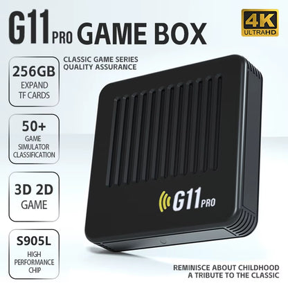 G11 Pro 4K Game Box S905L Built-In 60000 Games Video Game Console with 2.4G Wireless Controller Emuelec Dual System Dropshipping