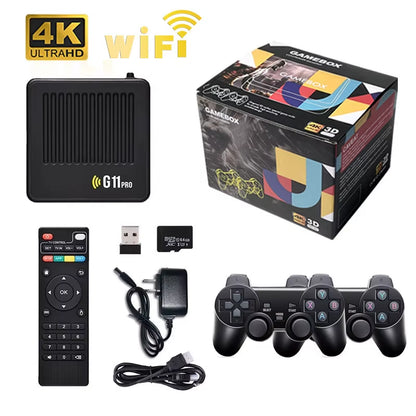 G11 Pro 4K Game Box S905L Built-In 60000 Games Video Game Console with 2.4G Wireless Controller Emuelec Dual System Dropshipping